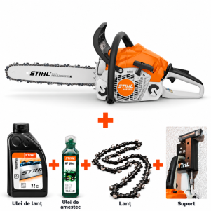 Pachet Drujba STIHL MS 212 C-BE 40cm/16" , 63PS3 + 63 PS3 Picco Super Lant + HP Ultra 100ml + Ulei lant ForestPlus 1 L + suport perete