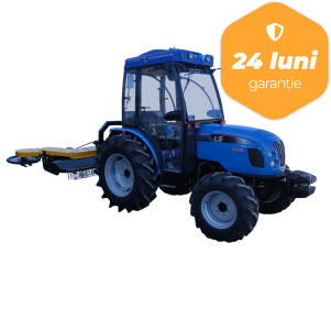 Tractor LS, inmatriculat, R60-GEAR-CAB cu cabina, 57 CP, motor MITSUBISHI, Tier III, tractiune 4x4 si tocatoare cu palpator Agromicovici, 2 metri