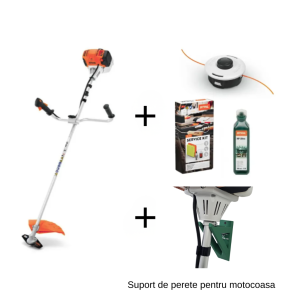 Promo Pachet Motocoasa STIHL FS 111 + Suport perete + Service Kit + Cap pentru cosit + Hp Ultra 100ml