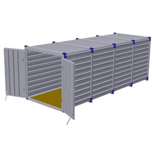 Container 6m cu usa dubla in fata, 6m x 2m