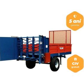 Remorca imprastiat gunoi Bicchi model BV50-H, 6 Tone, franare hidraulica