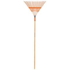 Grebla metalica pentru frunze , 56 cm ,cu coada din lemn de 122 cm Truper