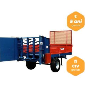 Remorca imprastiat gunoi Bicchi model BSV30-H, 5 Tone, franare hidraulica