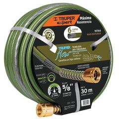 Furtun de gradina 3/4”, 6 straturi, armat, 30 m, cu mufa alama - Truper Expert