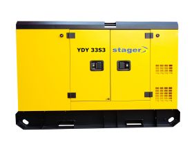 Generator curent electric diesel Stager YDY33S3, silent 1500rpm, insonorizat, trifazat