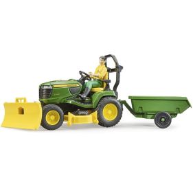 John Deere tractor jucarie de gazon cu remorca Bruder