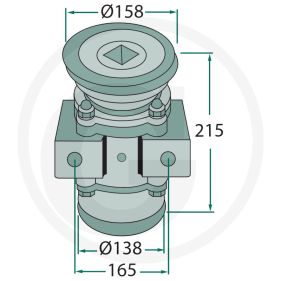 Lagăr ax 40x40 mm tip II