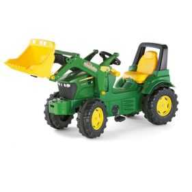 Tractor de jucarie pentru copii, cu pedale si incarcator frontal, John Deere 7930, Rolly Toys
