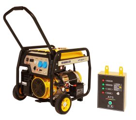 Stager FD 10000E+380V ATS generator open-frame 8kW, monofazat, benzina, automatizare trifazata