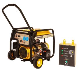 Stager FD 10000E+380V ATS generator open-frame 8kW, monofazat, benzina, automatizare trifazata