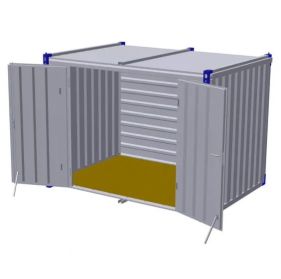 Container 3m cu usa dubla in lateral, 3m x 2m