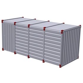 Container 5m cu usa simpla in lateral, 5m x 2m