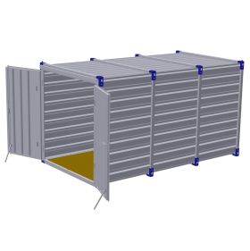 Container Kovobel, 4 m cu usa dubla in fata 4x2 m