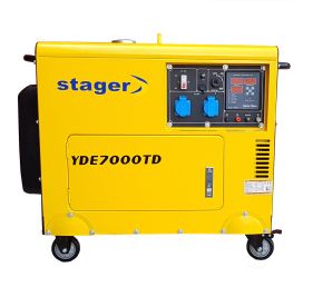 Generator insonorizat Stager YDE7000TD, diesel, monofazat