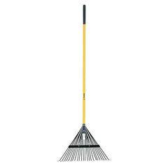 Grebla metalica pentru frunze , 61cm ,cu coada din fibra de sticla de 137 cm Truper