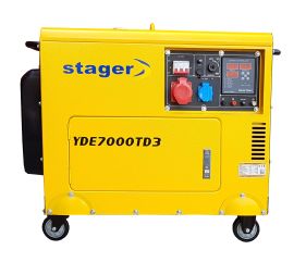 Generator insonorizat Stager YDE7000TD3, diesel, trifazat
