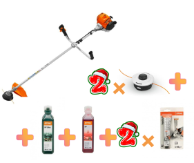 PACHET Motocoasa STIHL FS 235 + 2x Cap pentru cosit cu fire + Ulei de amestec STIHL 100 ml + Ulei de amestec STIHL HP Ultra 100 ml + 2x Vaselina pentru reductoare motocoasa 80g