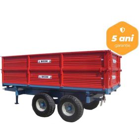 Remorca agricola cu ax tandem Bicchi BT130-P2, 13 tone, franare pneumatica