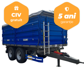 Remorca agricola cu ax tandem Bicchi BT180-P2, 20 tone, franare pneumatica