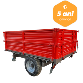 Remorca monoax Bicchi, basculabila pe 3 parti, model BRT225, 3.5 tone