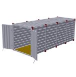Container 6 m cu usa dubla in fata, 6m x 2m