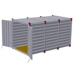 Container 4m cu usa dubla in fata, 4m x 2m