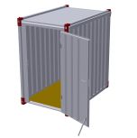 Container podea de lemn cu usa simpla in lateral, 1,375m x 2,2m