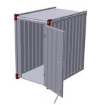 Container podea de otel cu usa simpla in lateral, 1,375m x 2,2m 